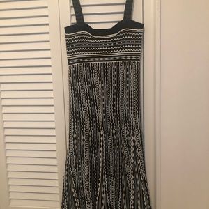 Missoni knit dress, black/white